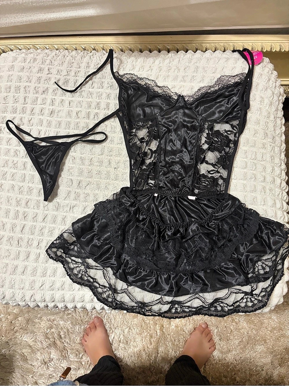 Black Lace Babydoll NWT